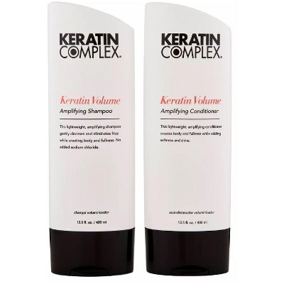 Keratin Complex KERATIN VOLUME Amplifying Shampoo & Conditioner Kit (13.5 oz DUO SET) Volumizing, Body, & Hair Fullness