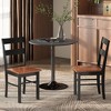Farmhouse Dining Table Chairs, Set of 2 Rubber Wood Kitchen Table Chairs with Open Back for Living Room - 2 of 4
