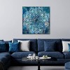 Mandala in Blue II by Danhui Nai Unframed Wall Canvas - iCanvas - 4 of 4