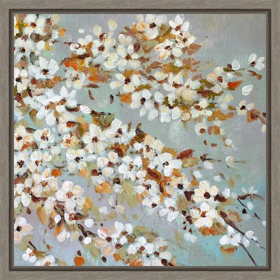 Amanti Art Seafill (Blossoms) by Irena Orlov Canvas Wall Art Print Framed 16 x 16-in.