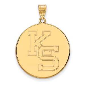 Black Bow Jewelry 14k Yellow Gold Kansas State Wildcats NCAA Extra Large Pendant - 1 of 3