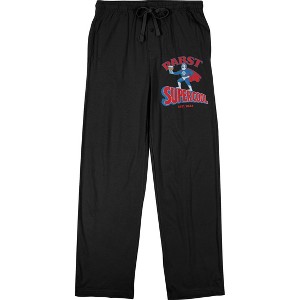 Pabst Blue Ribbon Support Your Local Bartender Men's Black Sleep Pants - 1 of 3