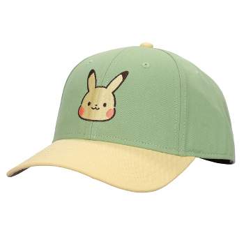 Pokemon Chibi Pikachu Women's Green Baseball Cap