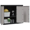 vidaXL Outdoor Storage Cabinet Gray and Black Polypropylene Medium - 4 of 4