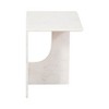 Modern Marble Accent Table - Sleek Stone End Table for Home, Office, Bedroom & Living Room - Glam Minimalist Side Table, Durable & Stylish - 20" White - 3 of 4