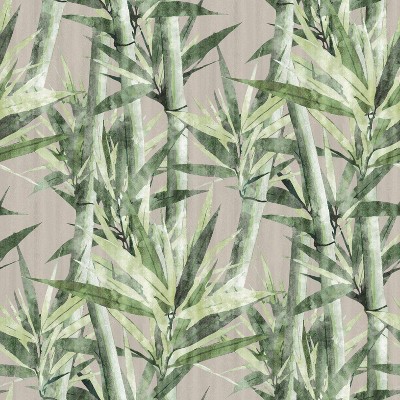 RoomMates Lucky Bamboo Peel and Stick Wallpaper Beige