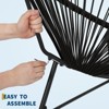 3-Piece Outdoor Acapulco Chair Bistro Set, All-Weather Patio Chairs and Steel Side Table, Modern Garden Balcony Furniture - 3 of 4