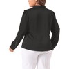 Allegra K Women's Elegant V Neck Work Office Button Up Shirt - 4 of 4