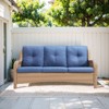Gymojoy Outdoor 3-Seat Sofa PE Wicker Sofa Rattan Patio Sofa Couch For Garden - 3 of 4