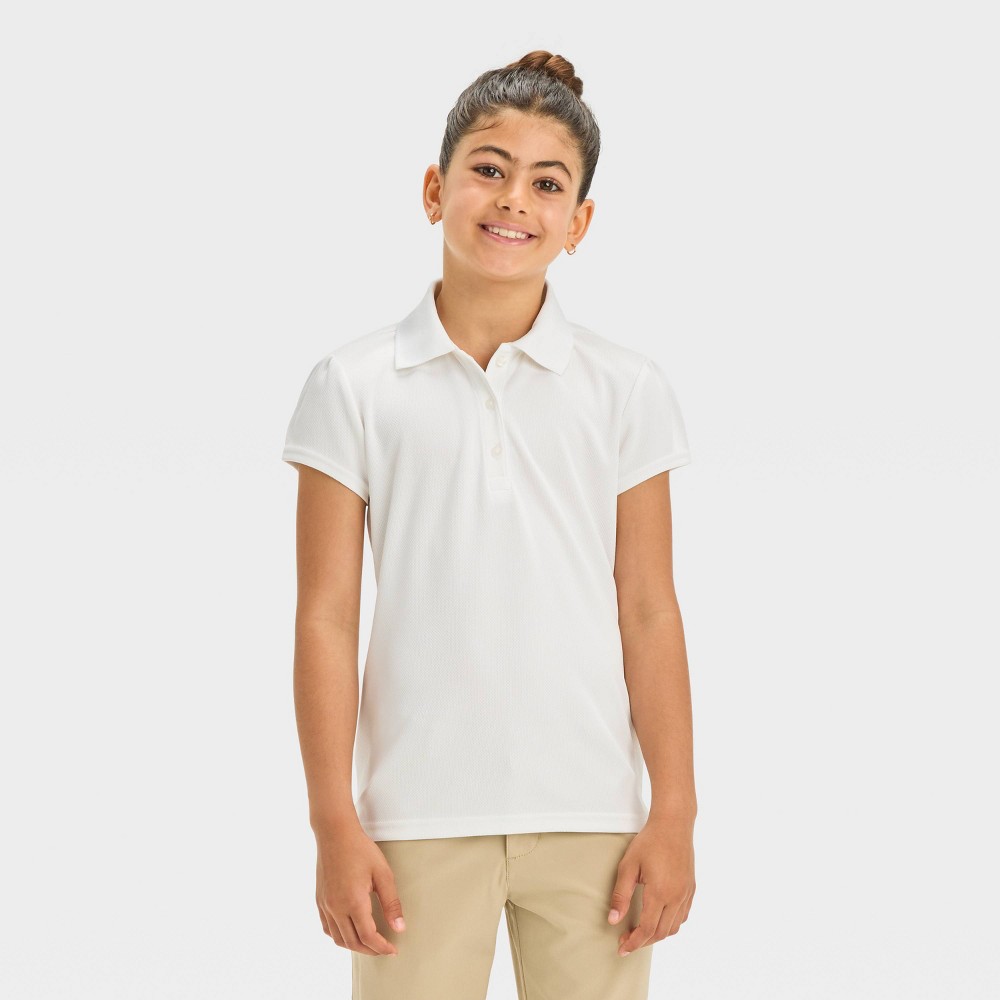 Girl Short Sleeve Performance Uniform Polo Shirt