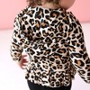 Girls Lana Leopard French Terry Peplum Hoodie - Posh Peanut - 3 of 4