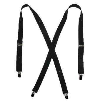 CTM Women's Elastic Clip-End 1 Inch Basic Suspenders