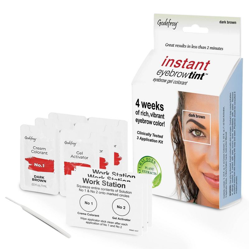 Godefroy Instant Eyebrow Tint - 3 Application Kit, 3 of 8