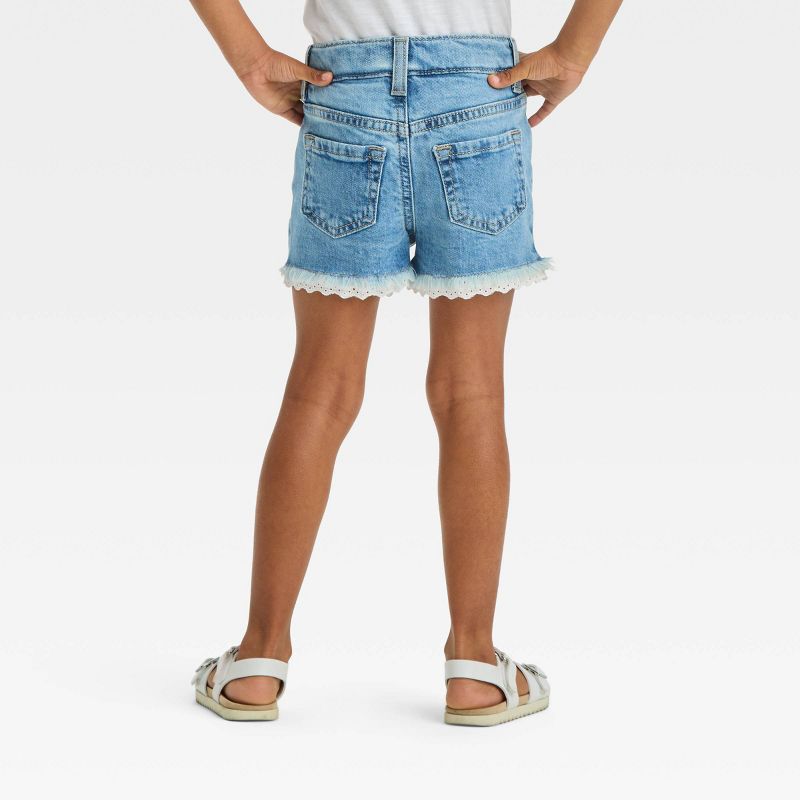 Toddler Girls' Lace Cut-Off Jean Shorts - Cat & Jack™, 3 of 8