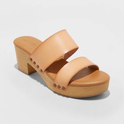 heeled clogs with strap