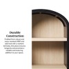 Modern 5 Shelf Open Arched Bookshelf - Black - 3 of 4