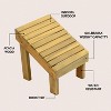 JONATHAN Y Saru 11.8" Traditional Classic Solid Acacia Wood Shower Shaving Foot Stool - 3 of 4