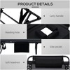 Gulches Black 2-Piece Folding Chaise Lounge - Outdoor Tanning Chair with 5-Level Recline, Reading Face Hole, Side Pocket & Headrest - 4 of 4