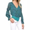 Women's Animal Print Surplice Bodysuit - Fate - 2 of 3