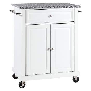 Solid Granite Top Portable Kitchen Cart/Island - Crosley