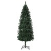 6 Ft Pre-Lit Pencil Christmas Tree with 250 Colorful LED Lights, 8 Lighting Modes, 571 Tips, Xmas Tree, Green - 3 of 4