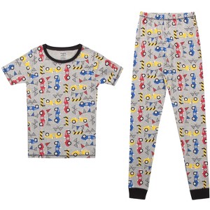 Prince of Sleep Pajamas for Boys Snug-Fit Cotton Boys PJ Set Short Sleeve Tee & Jogger Pant - 1 of 3