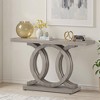 55" Farmhouse Console Table Hallway Sofa Table With Geometric Base - 2 of 4