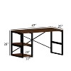 NicBex 47 Inch Computer Desk Home Office Desk with 2 Open Shelves and Metal Frame - 3 of 4