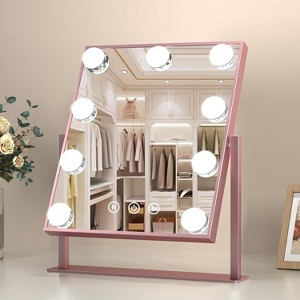 COSMIRROR Hollywood Makeup Mirror with 3-Color Lights,9 Dimmable Bulbs, Smart Touch Control, 360 ° Rotation - 1 of 4