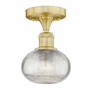 Ithaca - 1 Light Semi-Flush Mount In Industrial Style-7.13 Inches Tall and 6 Inches Wide - 1 of 1