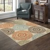 Mia Floating Medallion Patio Rug Beige/Blue - image 2 of 4