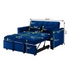 Racxily 3-in-1 Convertible Sofa Bed, Pull-Out Sleeper Sofas, Futon Couch Beds with Adjustable Back, Storage Bag and Pillow, for Living room - 4 of 4