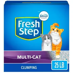Fresh Step Multi-Cat Scented Litter with the Power of Febreze Clumping Cat Litter - 25lb