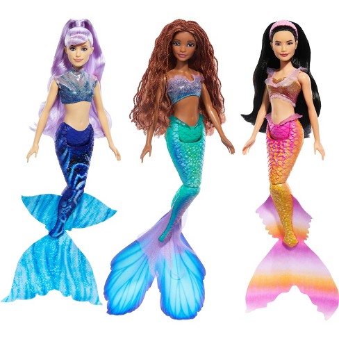 Disney The Little Mermaid Ariel And Sisters Doll Set With 3 Fashion Mermaid  Dolls : Target