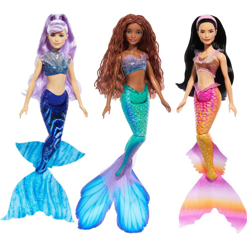 Disney The Little Mermaid Ariel and Sisters Doll Set with 3 Fashion Mermaid Dolls, 1 of 9