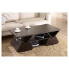Katy Unique Geometric Open Shelves Coffee Table Espresso - HOMES: Inside + Out - image 2 of 4