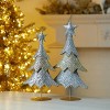 Jeweled Metal Christmas Tree (Set of 2) - 2 of 3