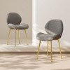 NicBex Velvet Dining Chairs Set of 2,Armless Kitchen Chair with Gold Metal Legs and Curved Back for Dining Room,Kitchen - 2 of 4