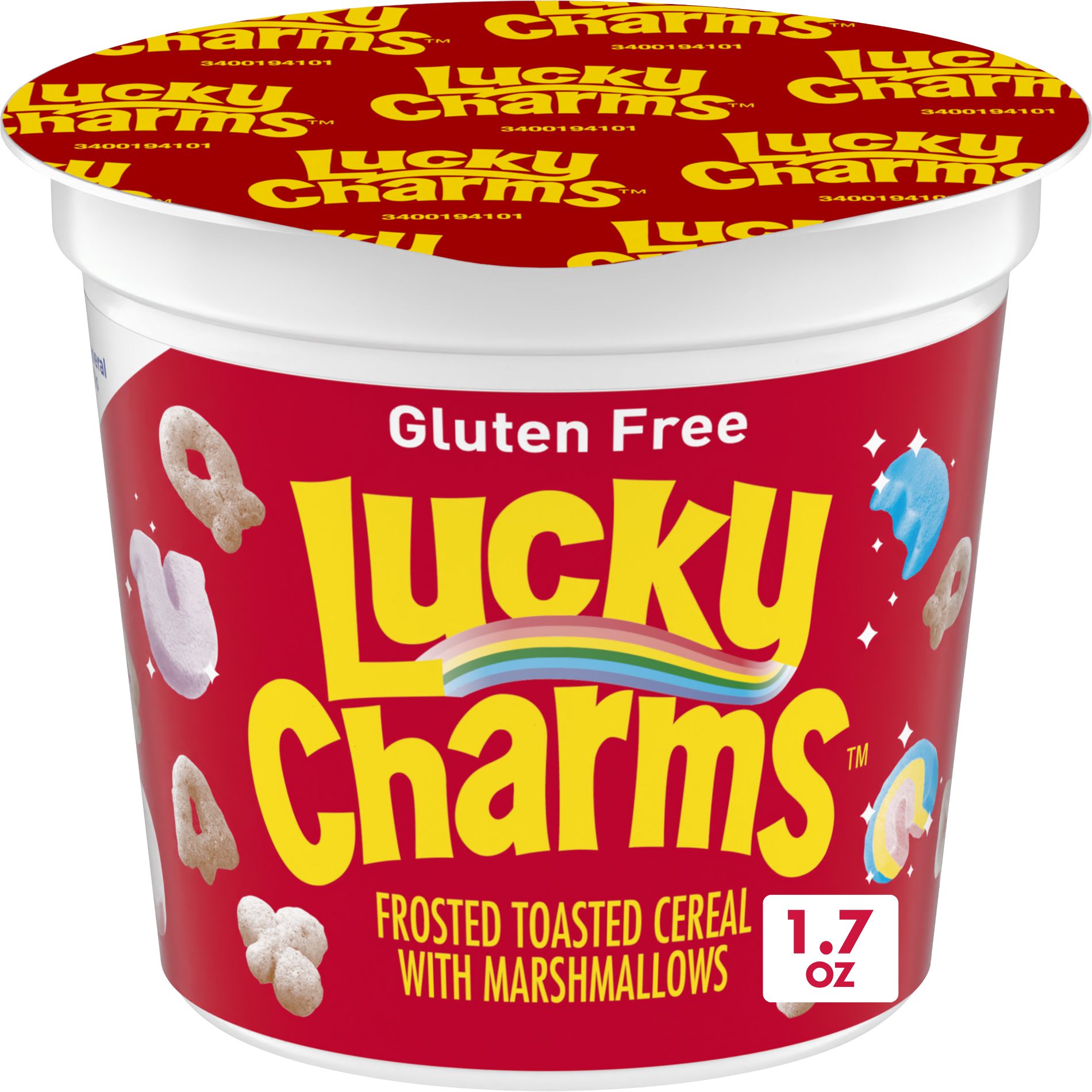 Lucky Charms Original Breakfast Cereal Cup - 1.7oz: Gluten-Free, No Artificial Sweeteners, Whole Grain