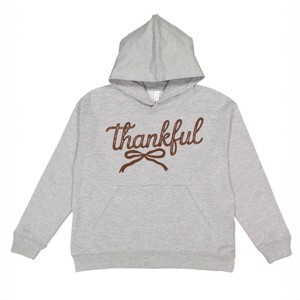 Thankful Coquette Distressed - Toddler Hoodie and Youth Graphic Hoodie - 1 of 2