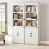 Farmhouse Book Case with Doors, 5 Tier Book Shelf with Cabinet, Wood 5 Shelf Book Case - 4 of 4