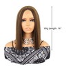 Unique Bargains Women's Medium Long Straight Hair Lace Front Wigs with Wig Cap 14" 1PC - 2 of 4