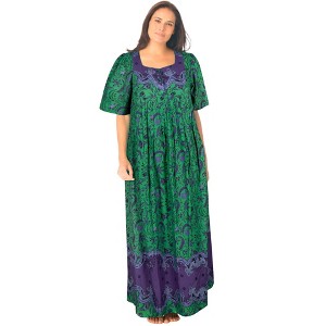 Only Necessities Women's Plus Size Bib Front Lounger - 1 of 4