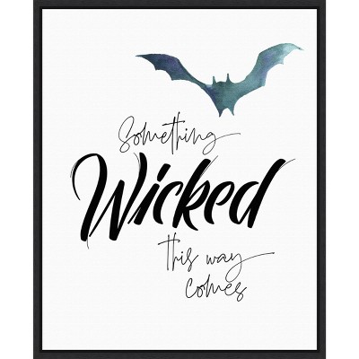 16" x 20" Something Wicked Bat Portfolio Framed Wall Canvas - Amanti Art