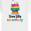 Men's - Peanuts - Live Life Colorfully Short Sleeve Graphic T-Shirt - 2 of 4