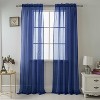 RT Designer Collection Celine Sheer Luxurious Modern Design Curtain Panel 54" x 84" Navy - 2 of 4