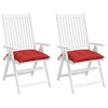 vidaXL Red Chair Cushions 2 pcs 15.7"x15.7"x2.8" Oxford Fabric - Indoor/Outdoor Garden/Patio Furniture Seat Pads - 4 of 4