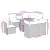 vidaXL 9 Piece Patio Sofa Set with Cushions Gray Poly Rattan - Without Storage - 3 of 4