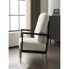 28.75"Modern Low Back White Upholstered Accent Armchair - 4 of 4