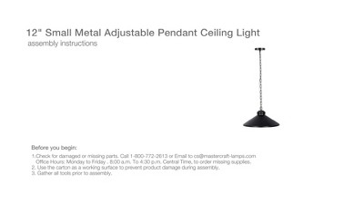 Brushed Brass Adjustable Farmhouse Pendant Light